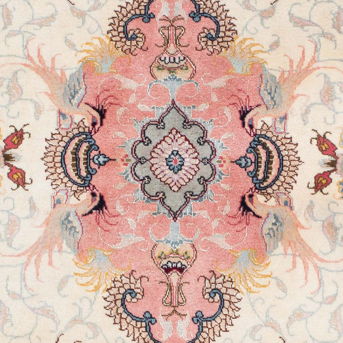 Biegacz Dywan perski - Tabriz - Królewski - 203 x 80 cm - beżowy