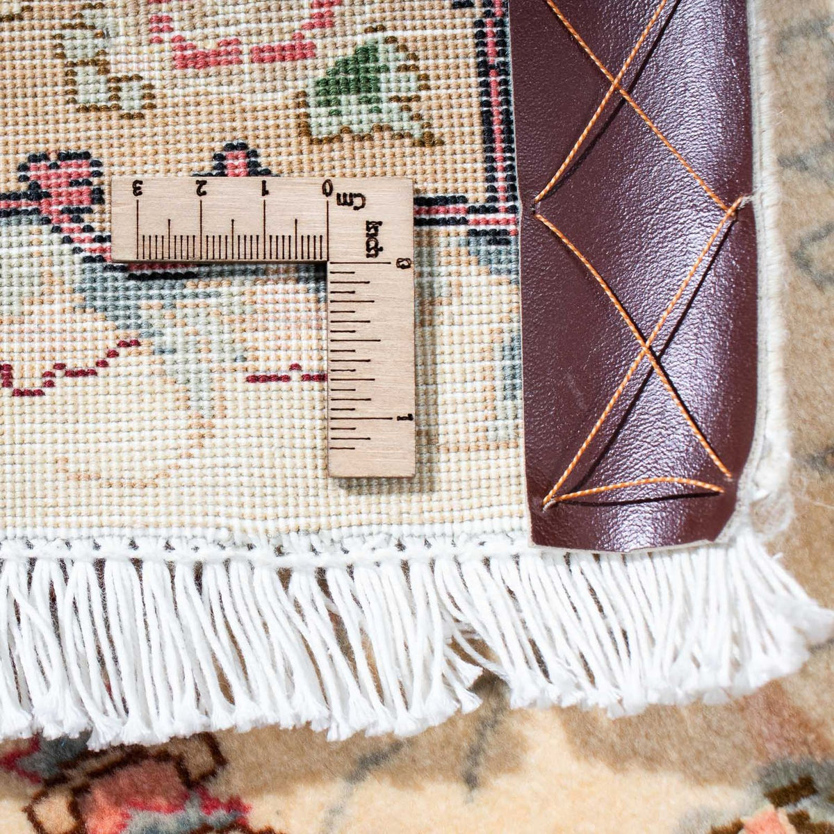 Biegacz Dywan perski - Tabriz - Królewski - 203 x 80 cm - beżowy