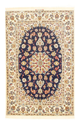 Dywan perski - Isfahan - Premium - 171 x 108 cm - ciemnoniebieski