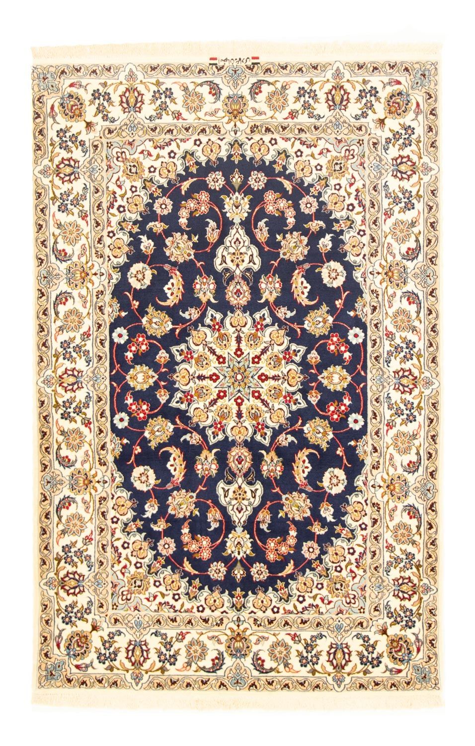 Dywan perski - Isfahan - Premium - 171 x 108 cm - ciemnoniebieski