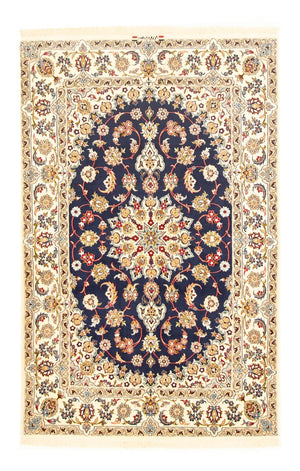 Dywan perski - Isfahan - Premium - 171 x 108 cm - ciemnoniebieski