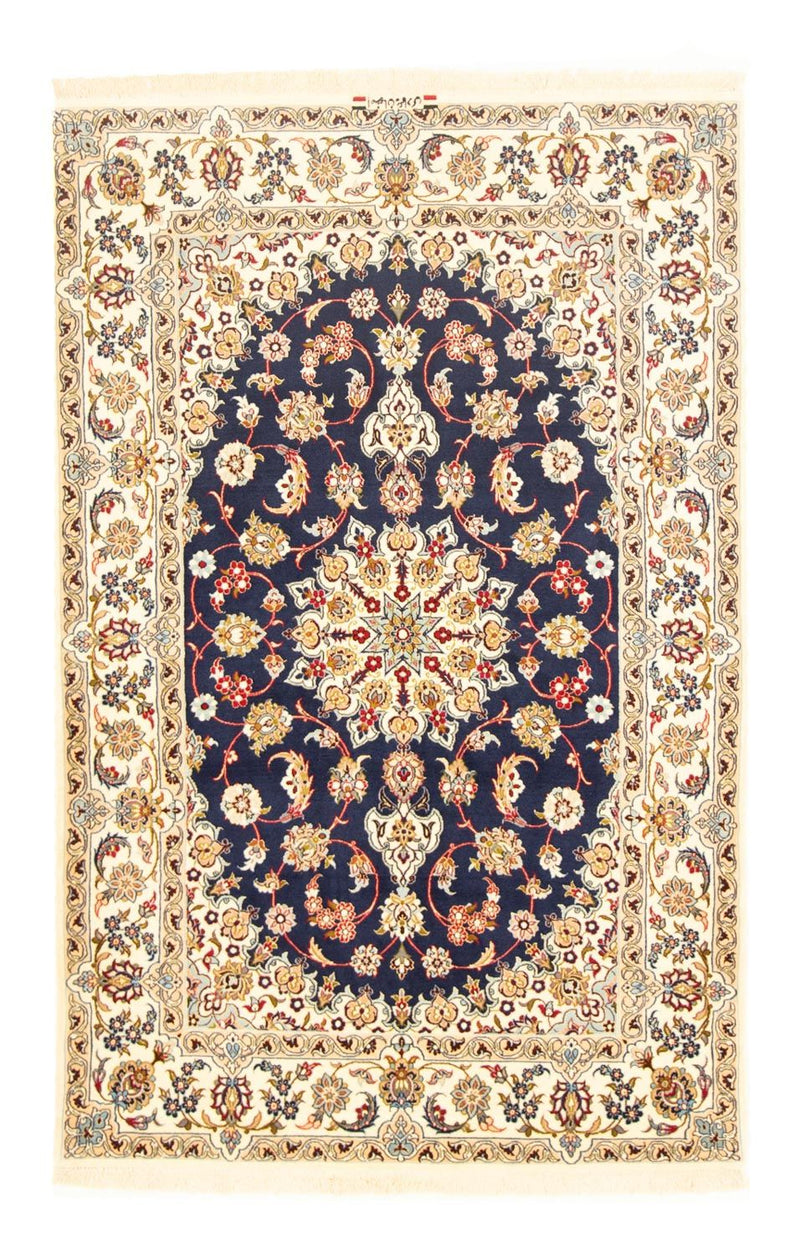 Dywan perski - Isfahan - Premium - 171 x 108 cm - ciemnoniebieski