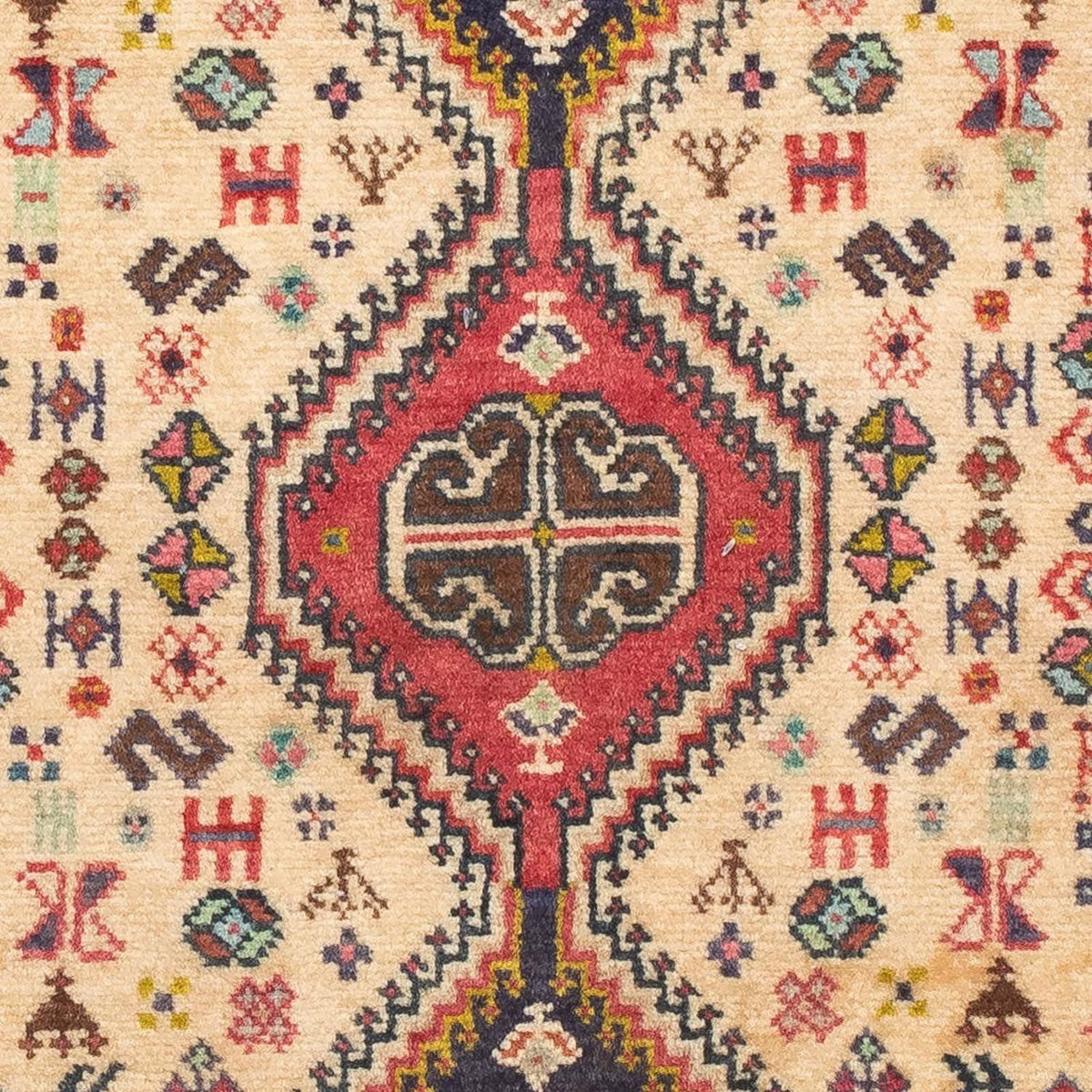 Perski dywan - Nomadyczny - 124 x 76 cm - jasna czerwień