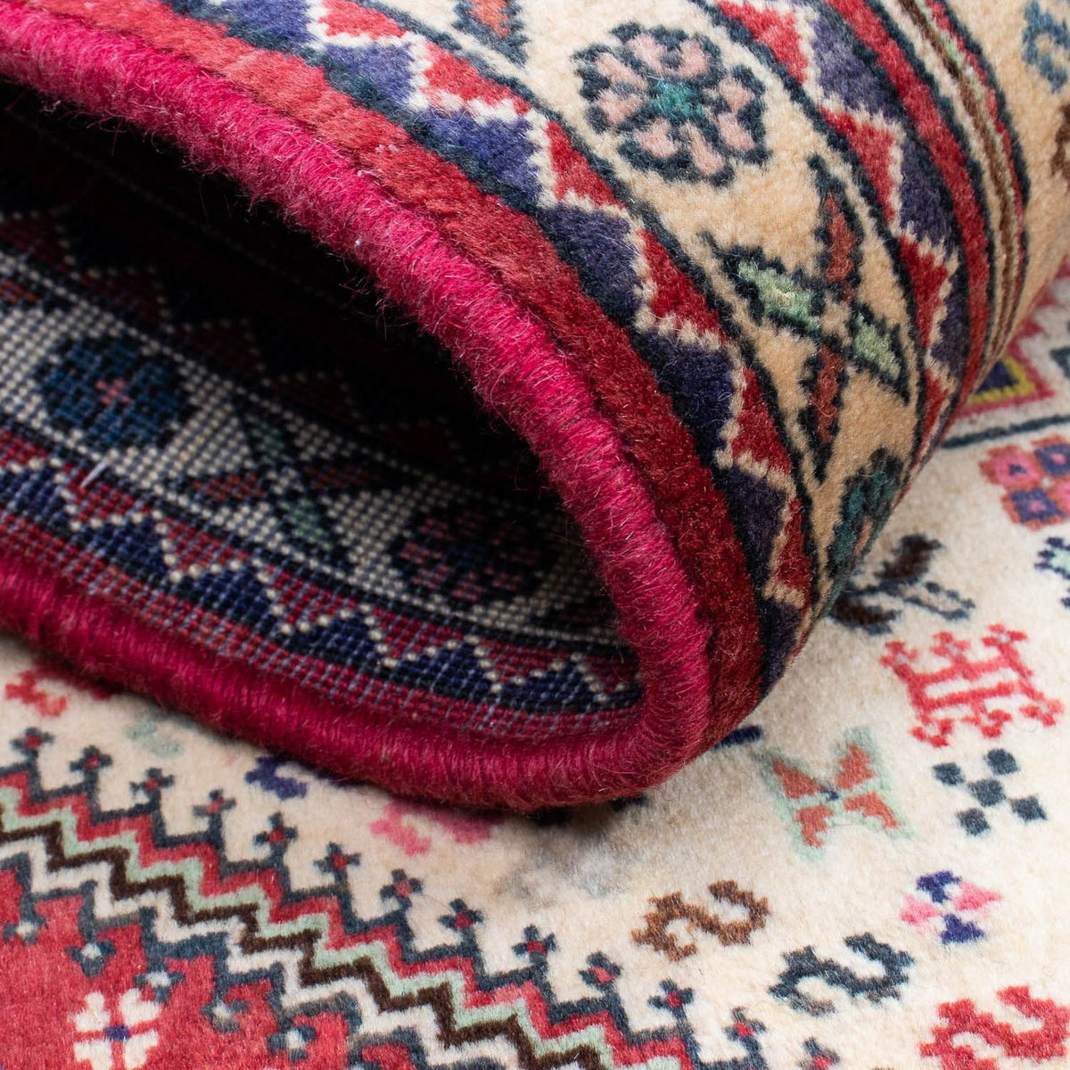 Perski dywan - Nomadyczny - 124 x 76 cm - jasna czerwień