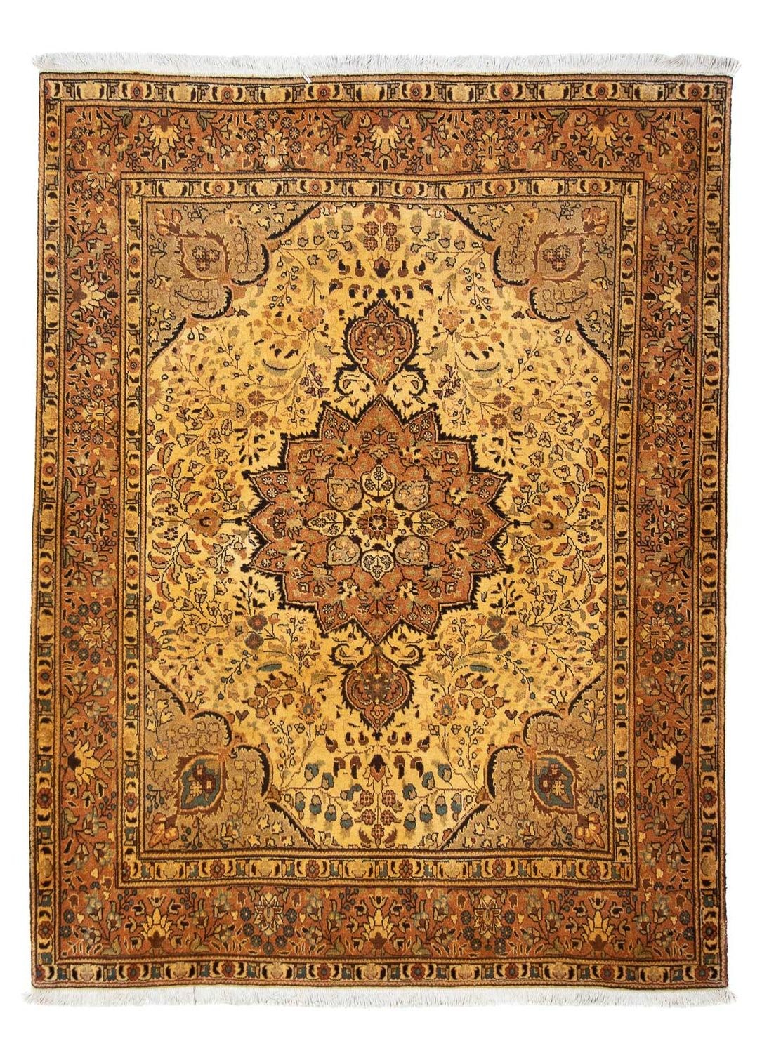 Dywan perski - Tabriz - 205 x 154 cm - brązowy