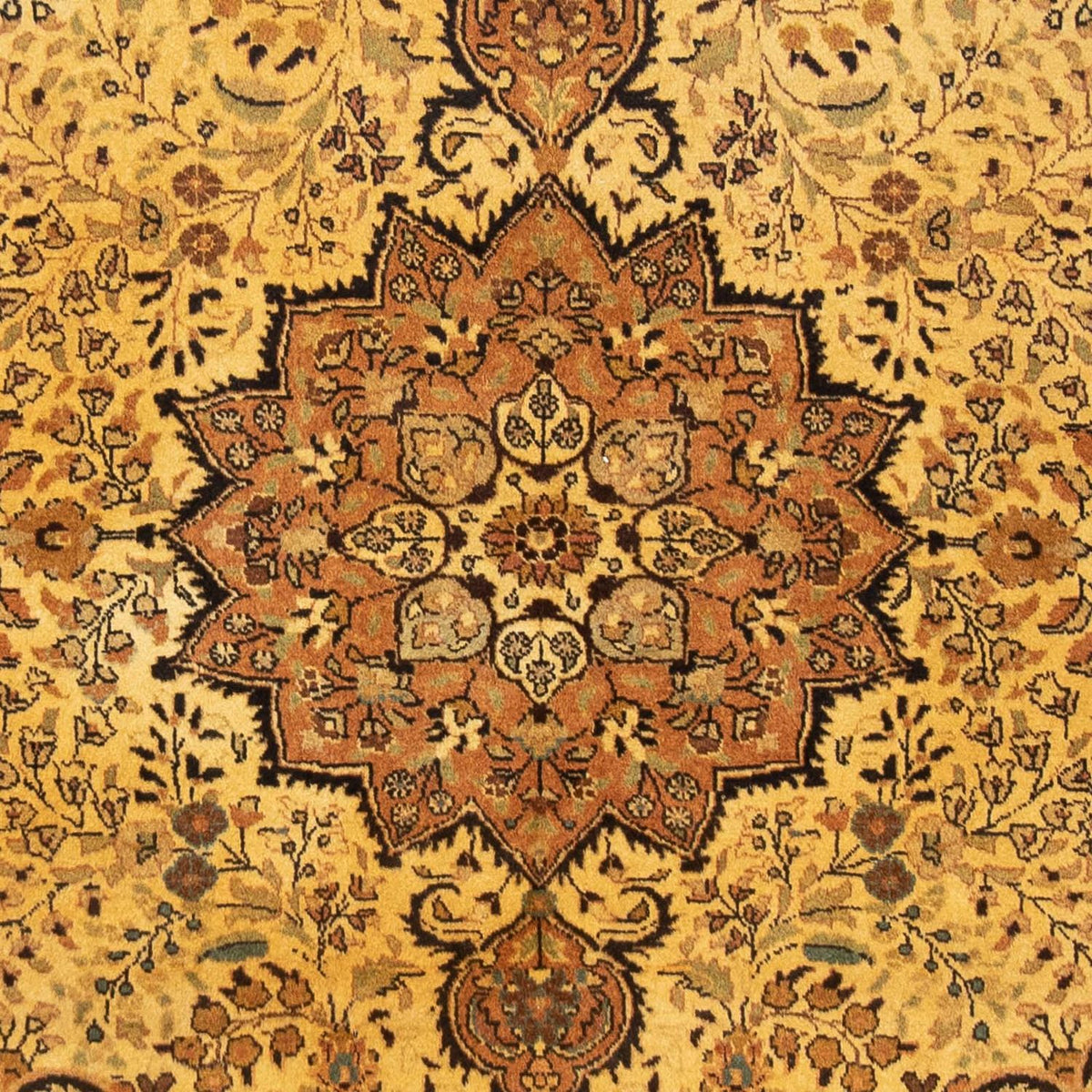Dywan perski - Tabriz - 205 x 154 cm - brązowy