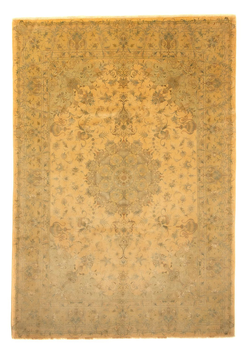 Dywan perski - Tabriz - Królewski - 352 x 251 cm - jasnobrązowy