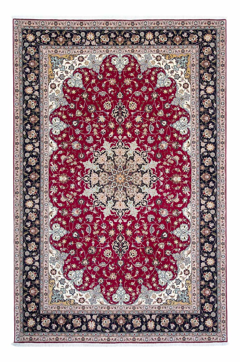 Dywan perski - Tabriz - Królewski - 307 x 204 cm - ciemna czerwień