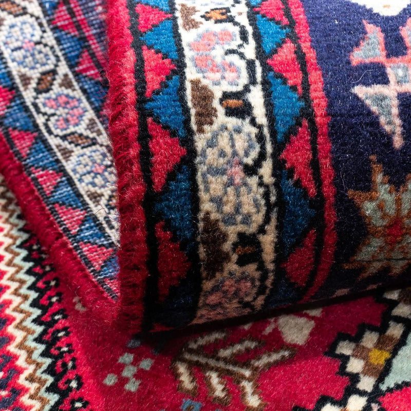 Perski dywan - Nomadyczny - 150 x 97 cm - czerwony