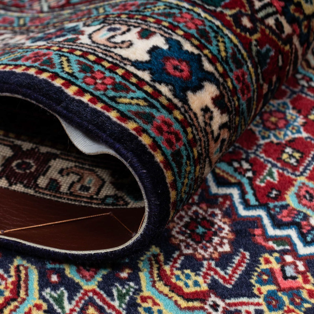 Dywan perski - Tabriz - Królewski - 300 x 197 cm - ciemnoniebieski