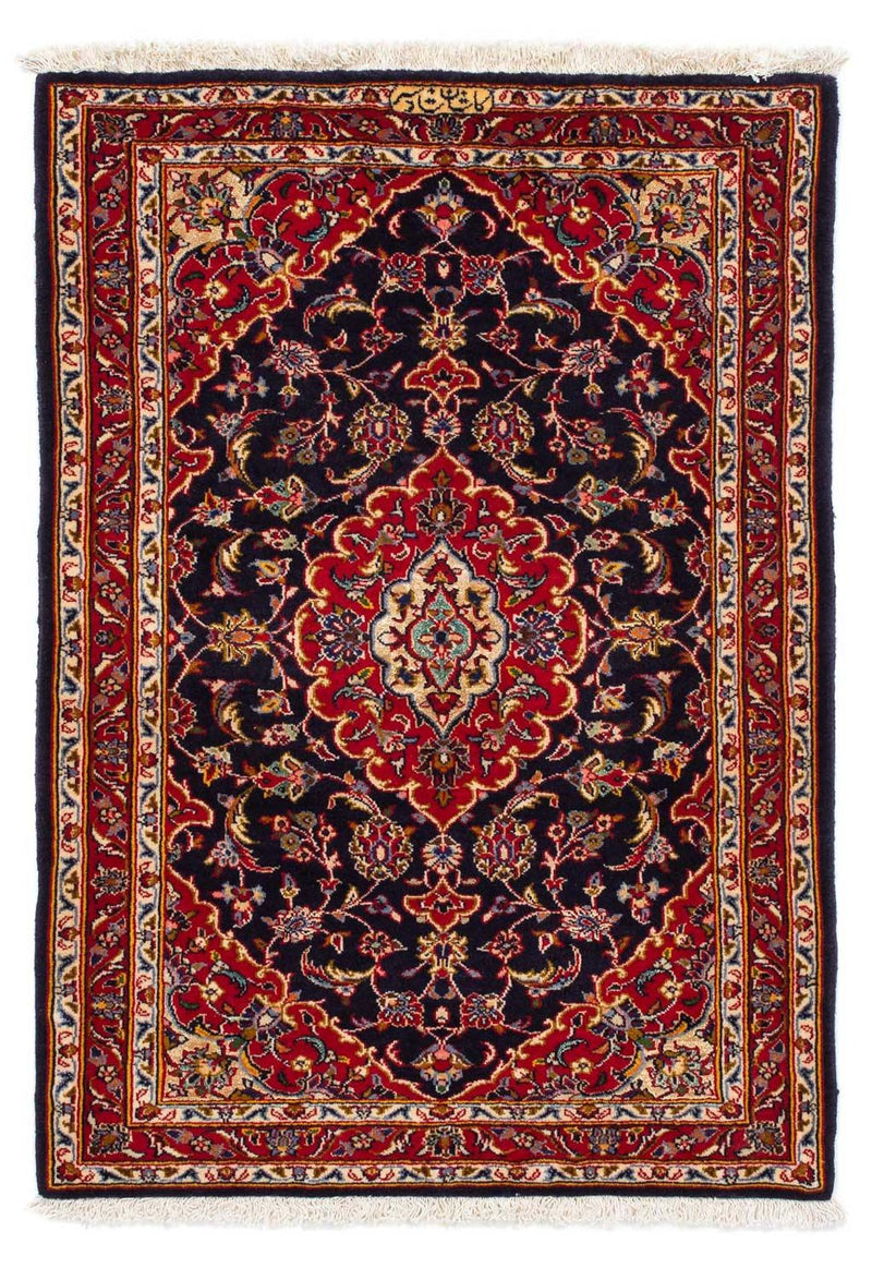 Dywan perski - Keshan - 116 x 78 cm - ciemnoniebieski