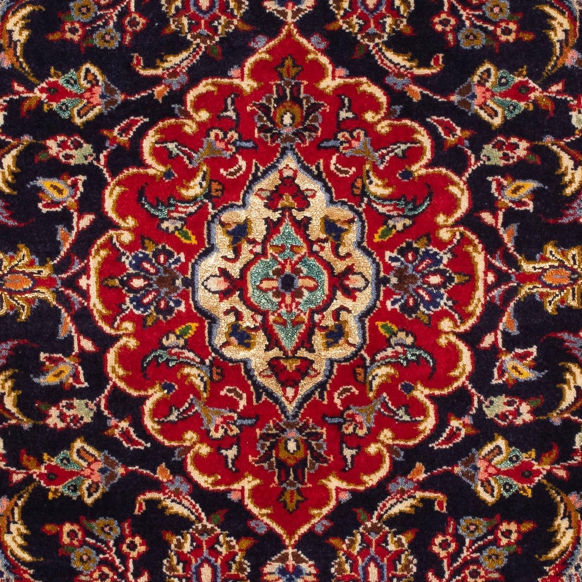 Dywan perski - Keshan - 116 x 78 cm - ciemnoniebieski