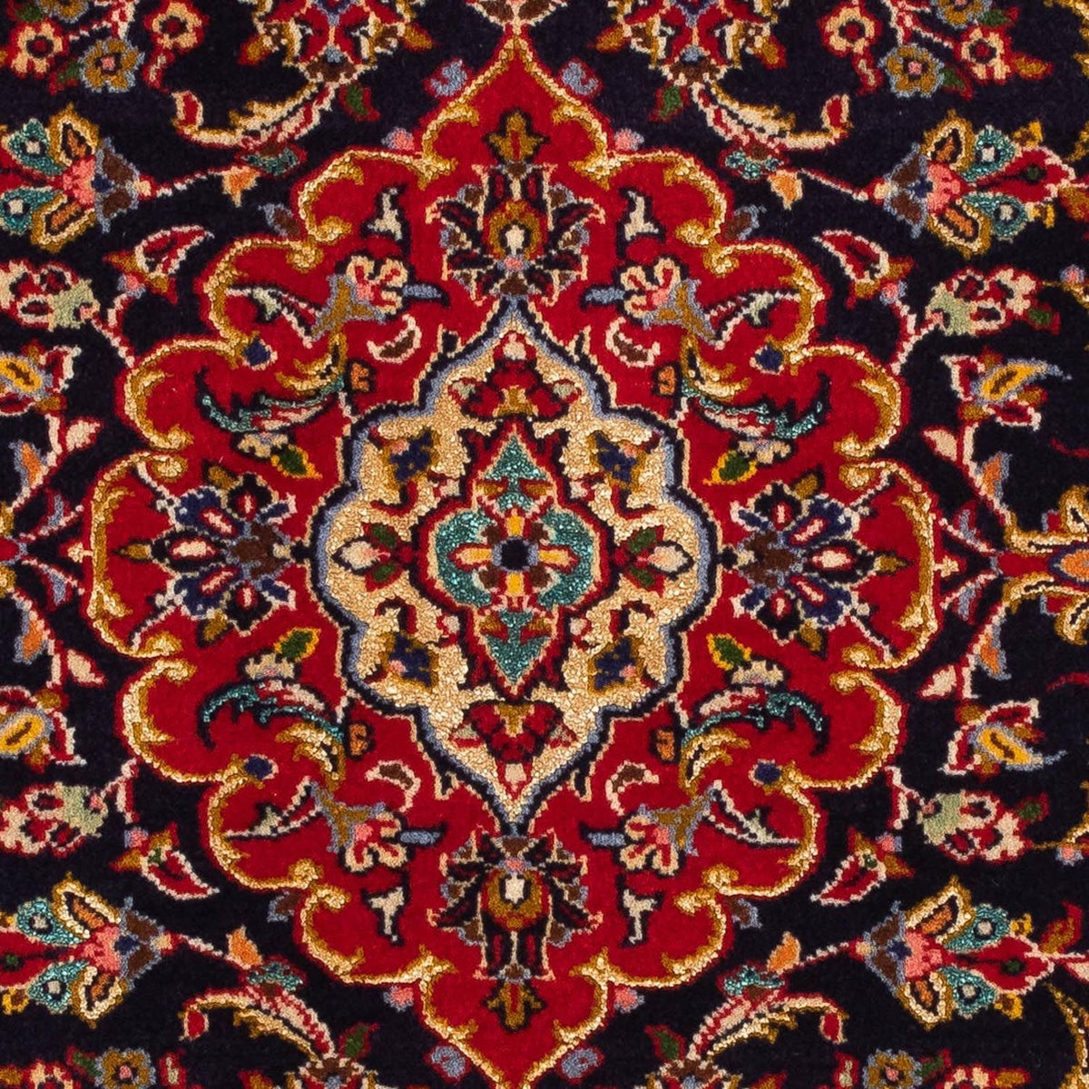 Dywan perski - Keshan - 118 x 77 cm - ciemnoniebieski