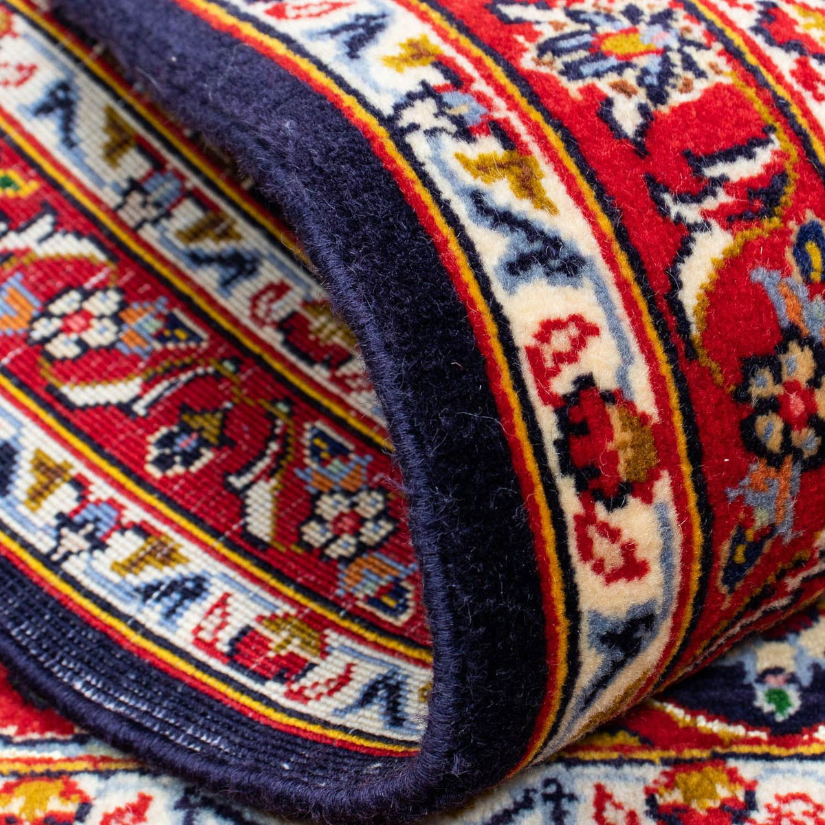 Dywan perski - Keshan - 121 x 79 cm - ciemnoniebieski