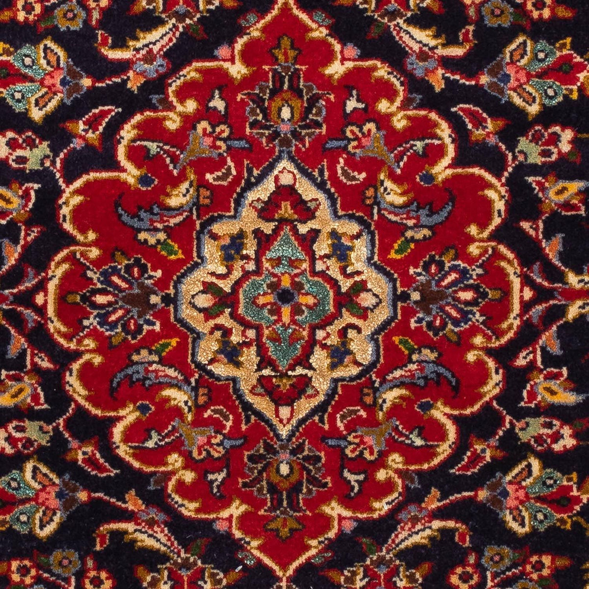 Dywan perski - Keshan - 119 x 80 cm - ciemnoniebieski