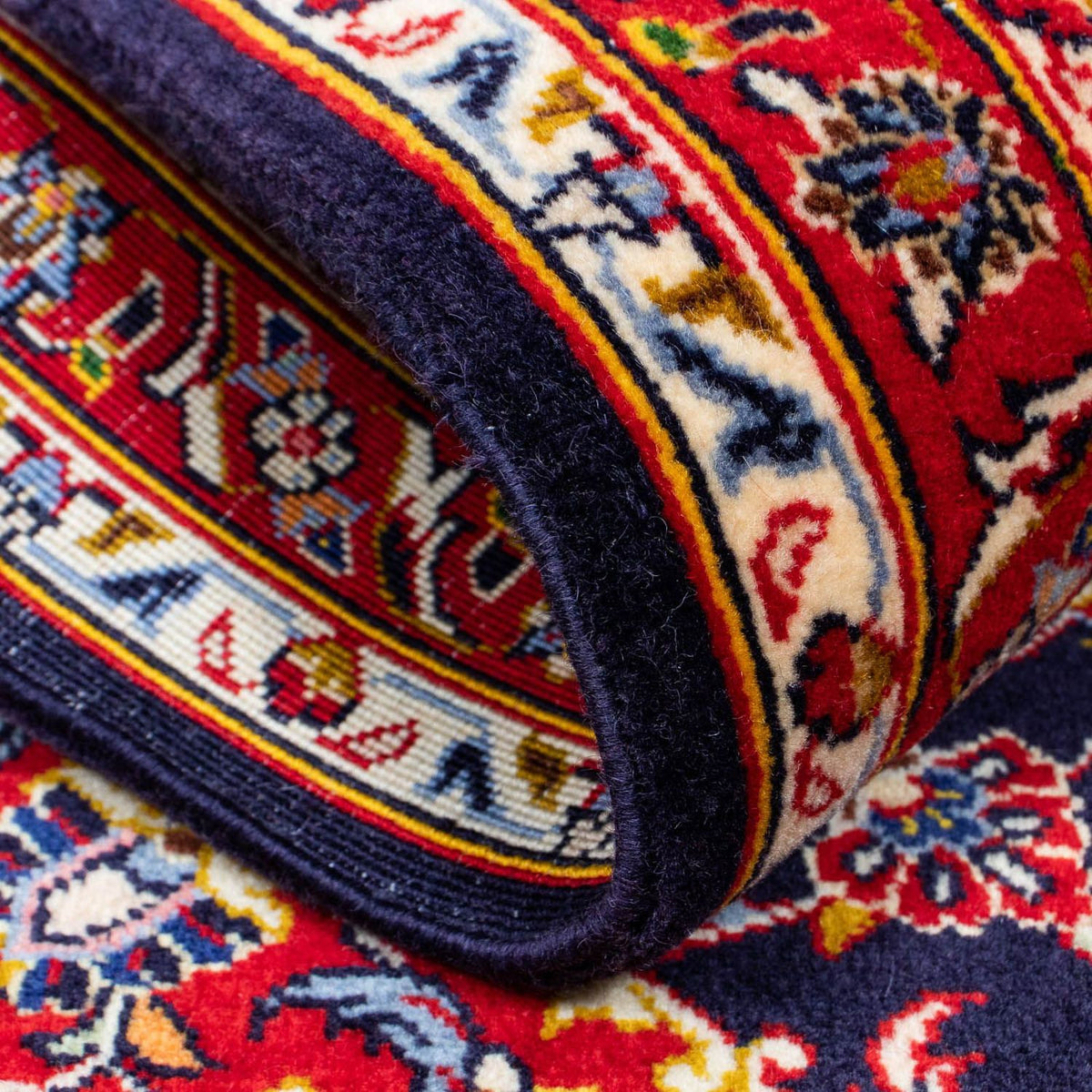 Dywan perski - Keshan - 119 x 80 cm - ciemnoniebieski