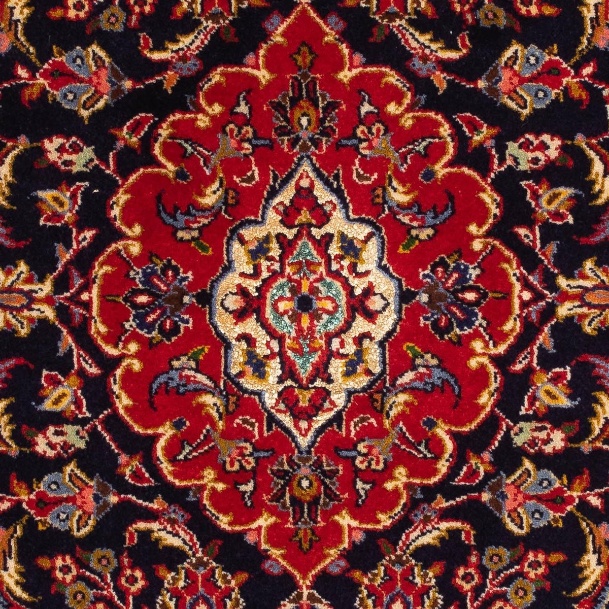 Dywan perski - Keshan - 116 x 80 cm - ciemnoniebieski