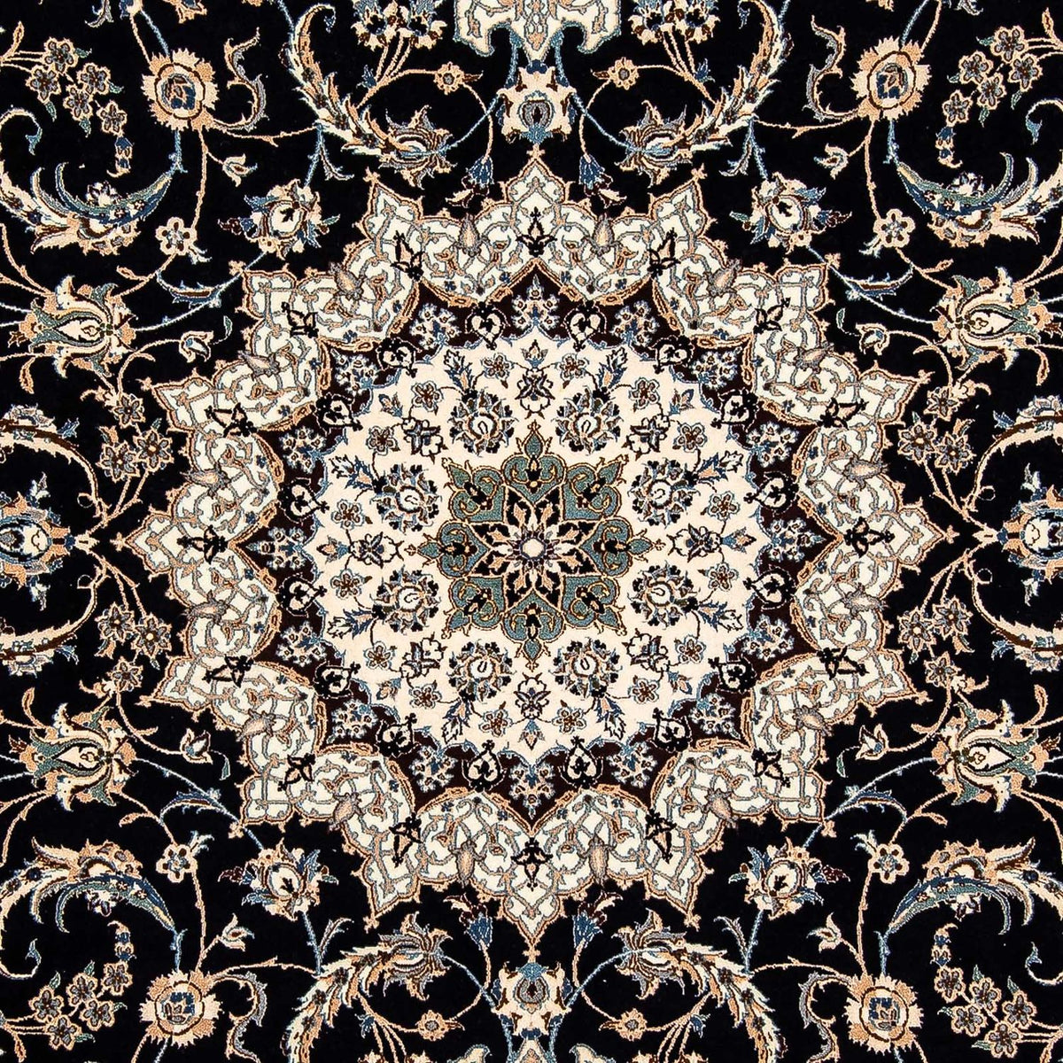 Dywan perski - Nain - Premium - 296 x 200 cm - ciemnoniebieski