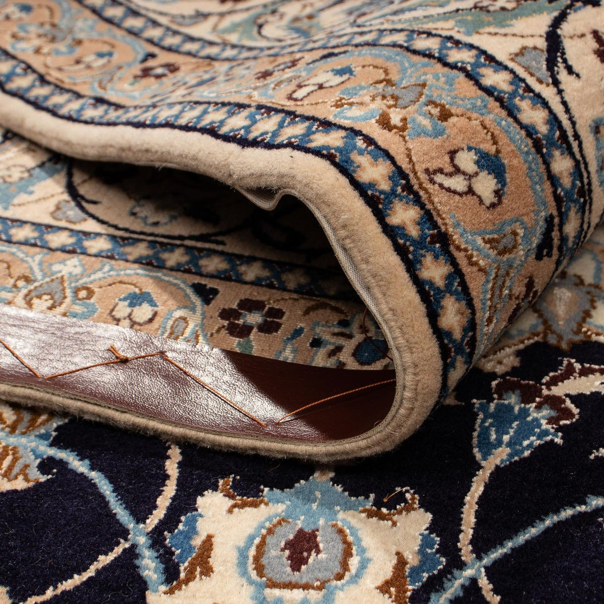 Dywan perski - Nain - Premium - 296 x 200 cm - ciemnoniebieski