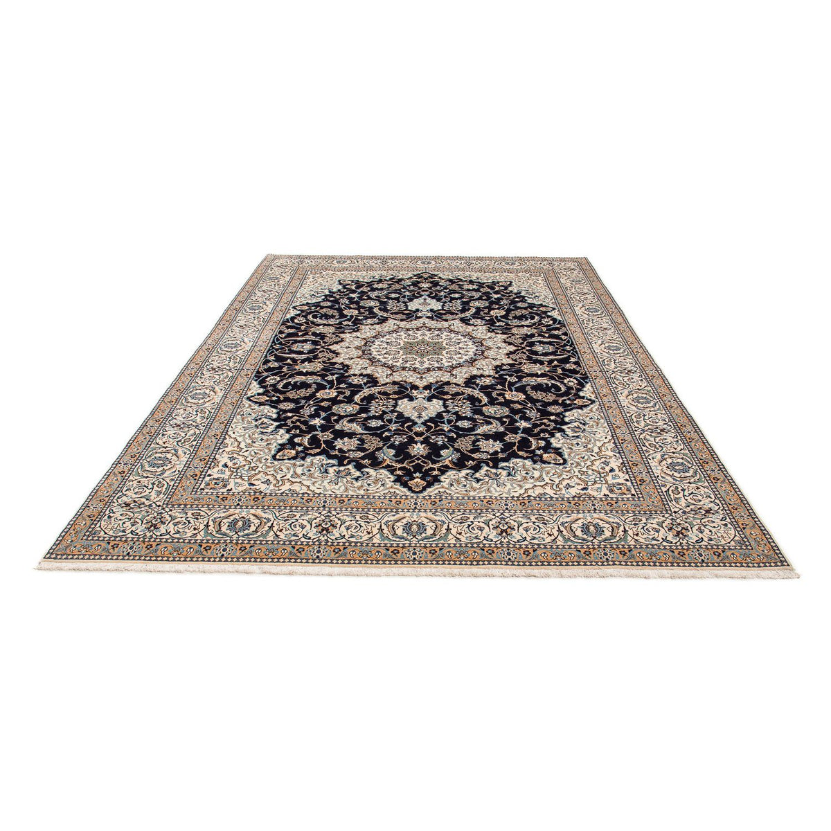 Dywan perski - Nain - Premium - 296 x 200 cm - ciemnoniebieski