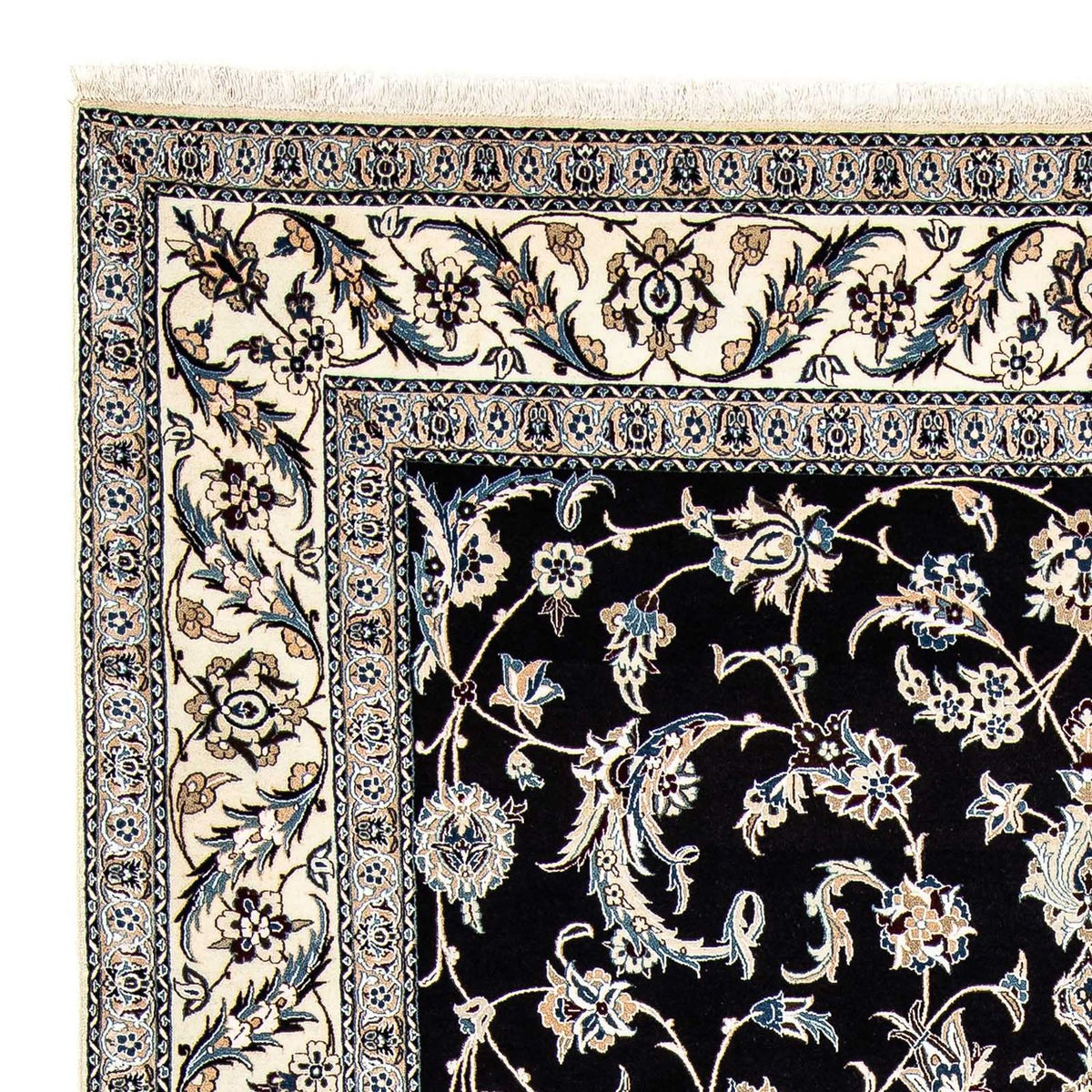 Dywan perski - Nain - Premium - 309 x 200 cm - ciemnoniebieski