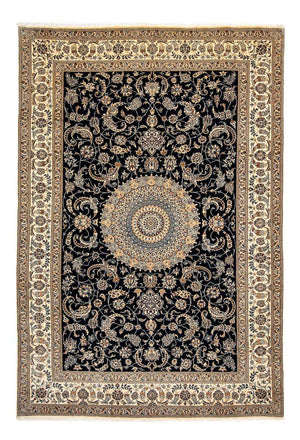 Dywan perski - Nain - Premium - 290 x 195 cm - ciemnoniebieski