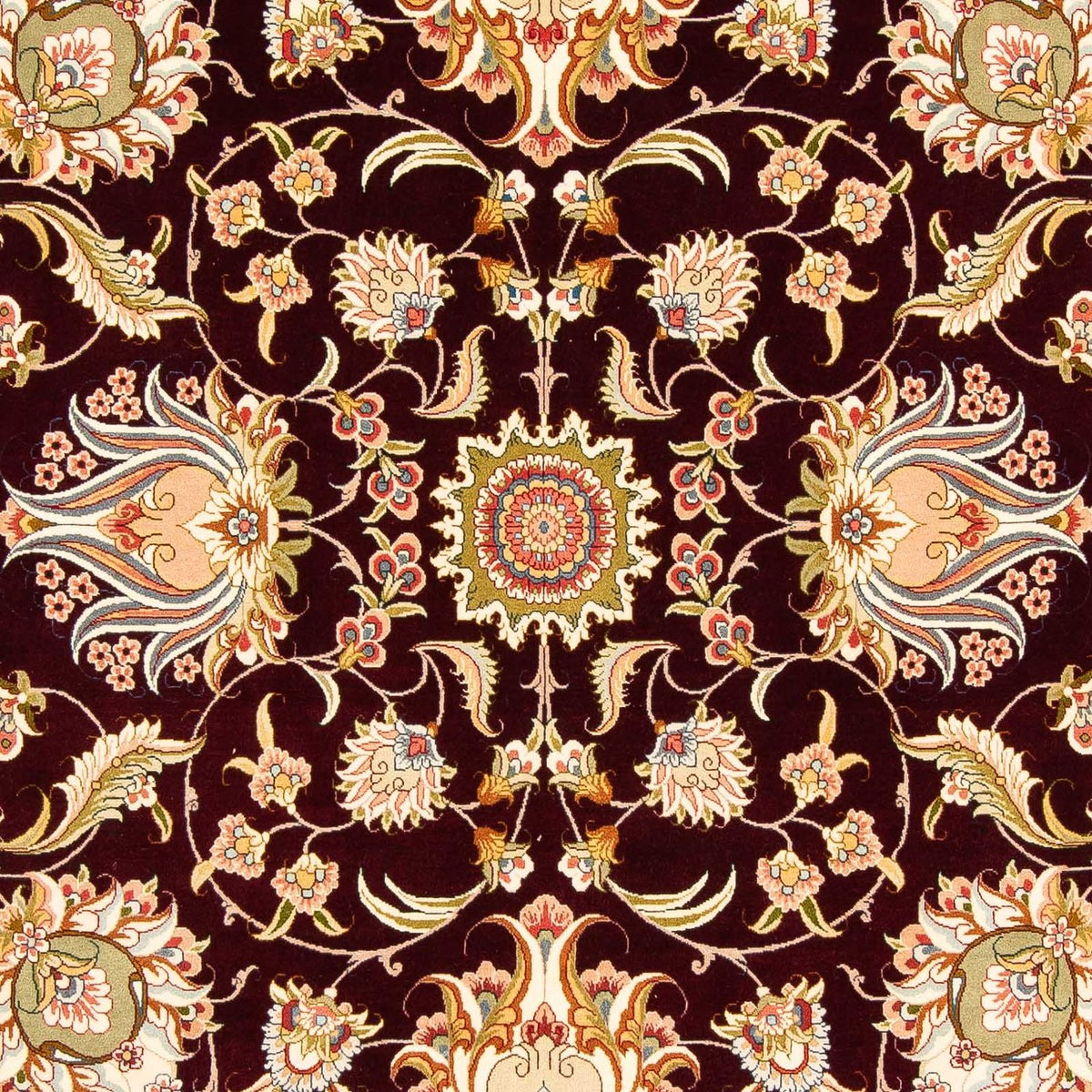 Dywan perski - Tabriz - Królewski - 314 x 203 cm - ciemna czerwień