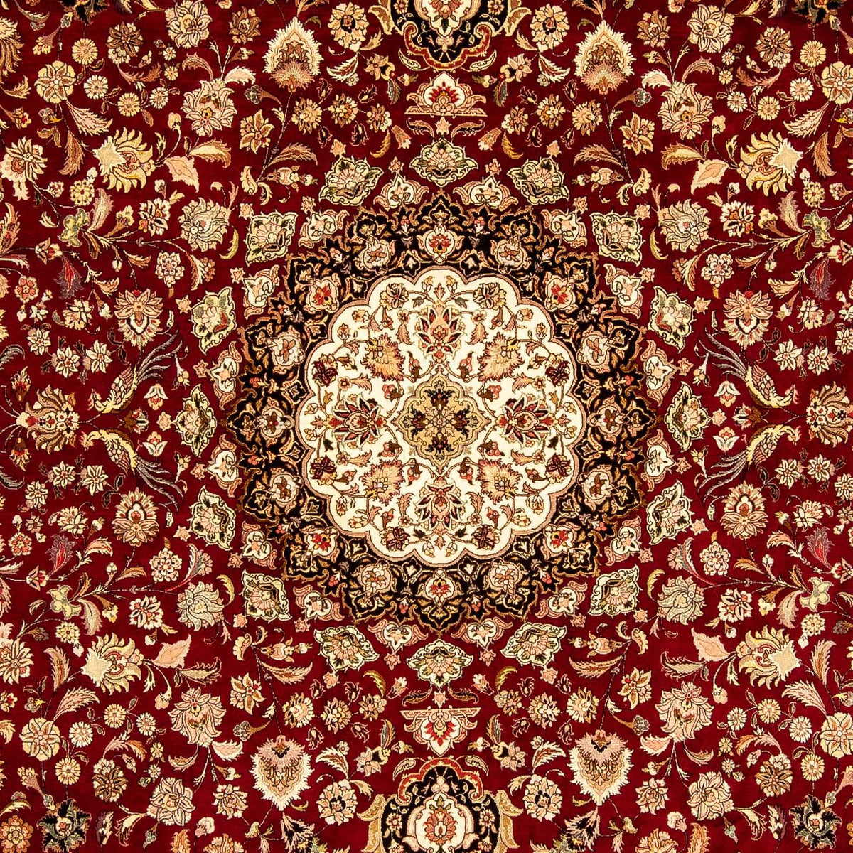 Dywan perski - Tabriz - Królewski - 364 x 247 cm - ciemna czerwień