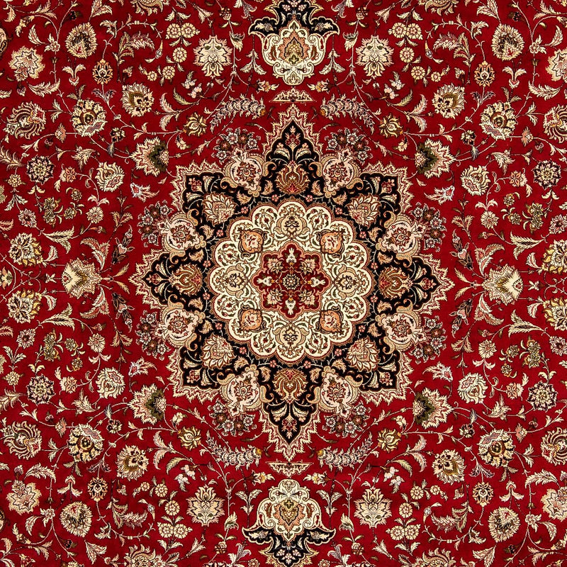 Dywan perski - Tabriz - Królewski - 352 x 252 cm - ciemna czerwień
