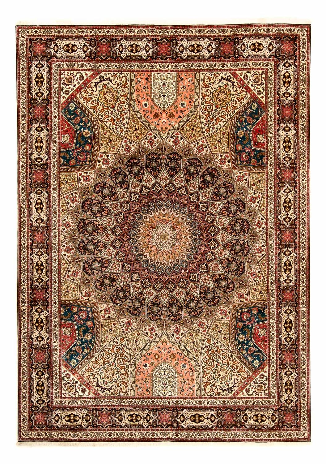 Dywan perski - Tabriz - Królewski - 360 x 260 cm - wielokolorowy