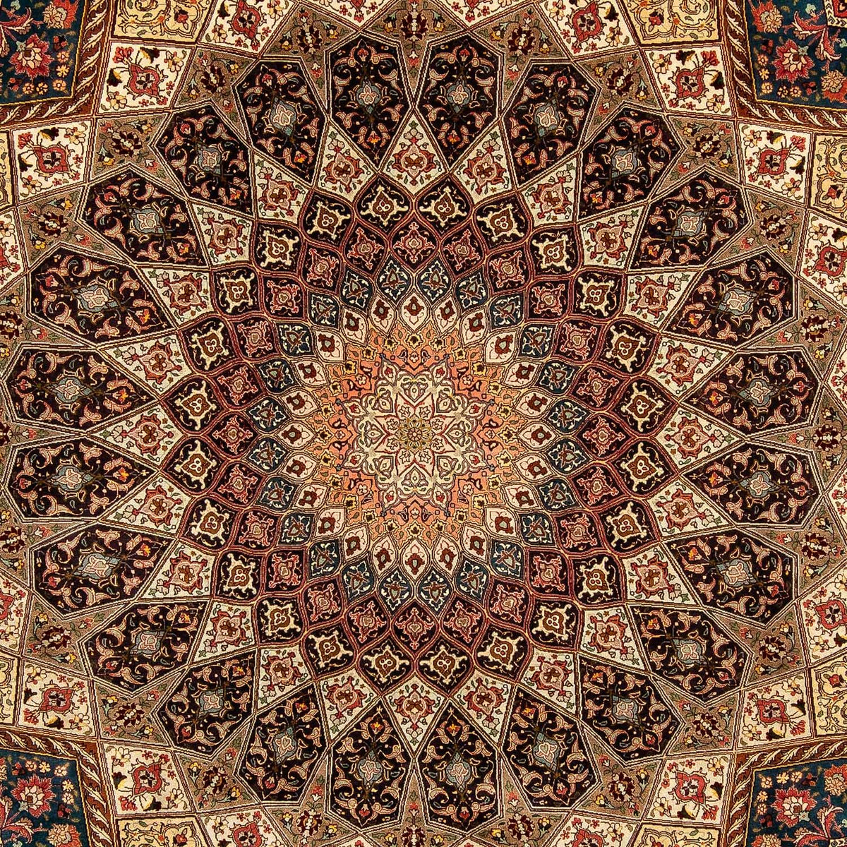 Dywan perski - Tabriz - Królewski - 360 x 260 cm - wielokolorowy