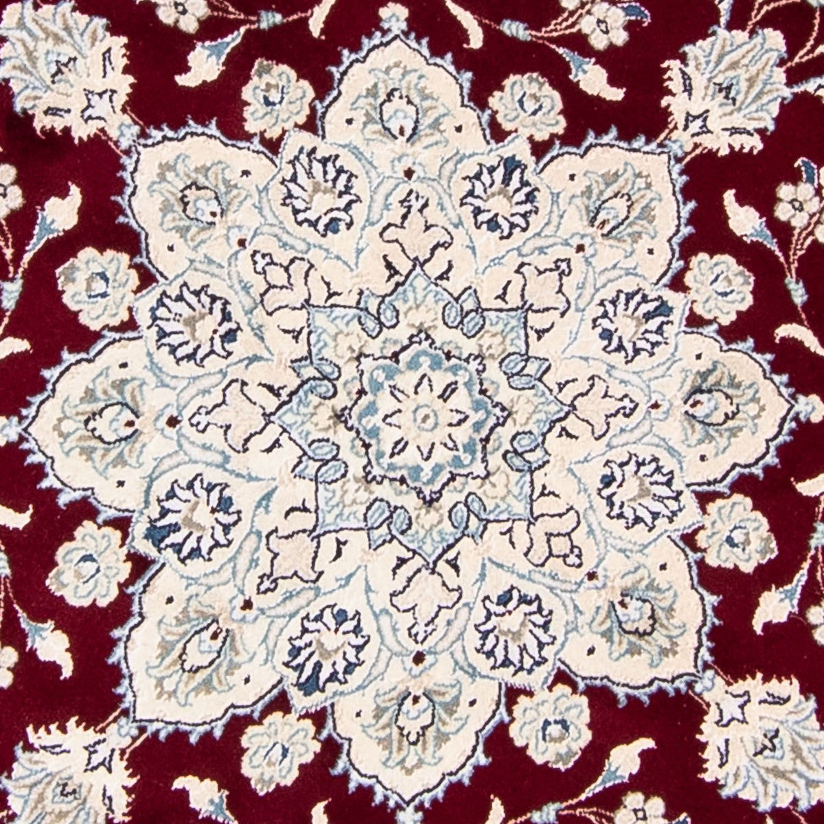 Dywan perski - Nain okrągły  - 245 x 245 cm - ciemna czerwień