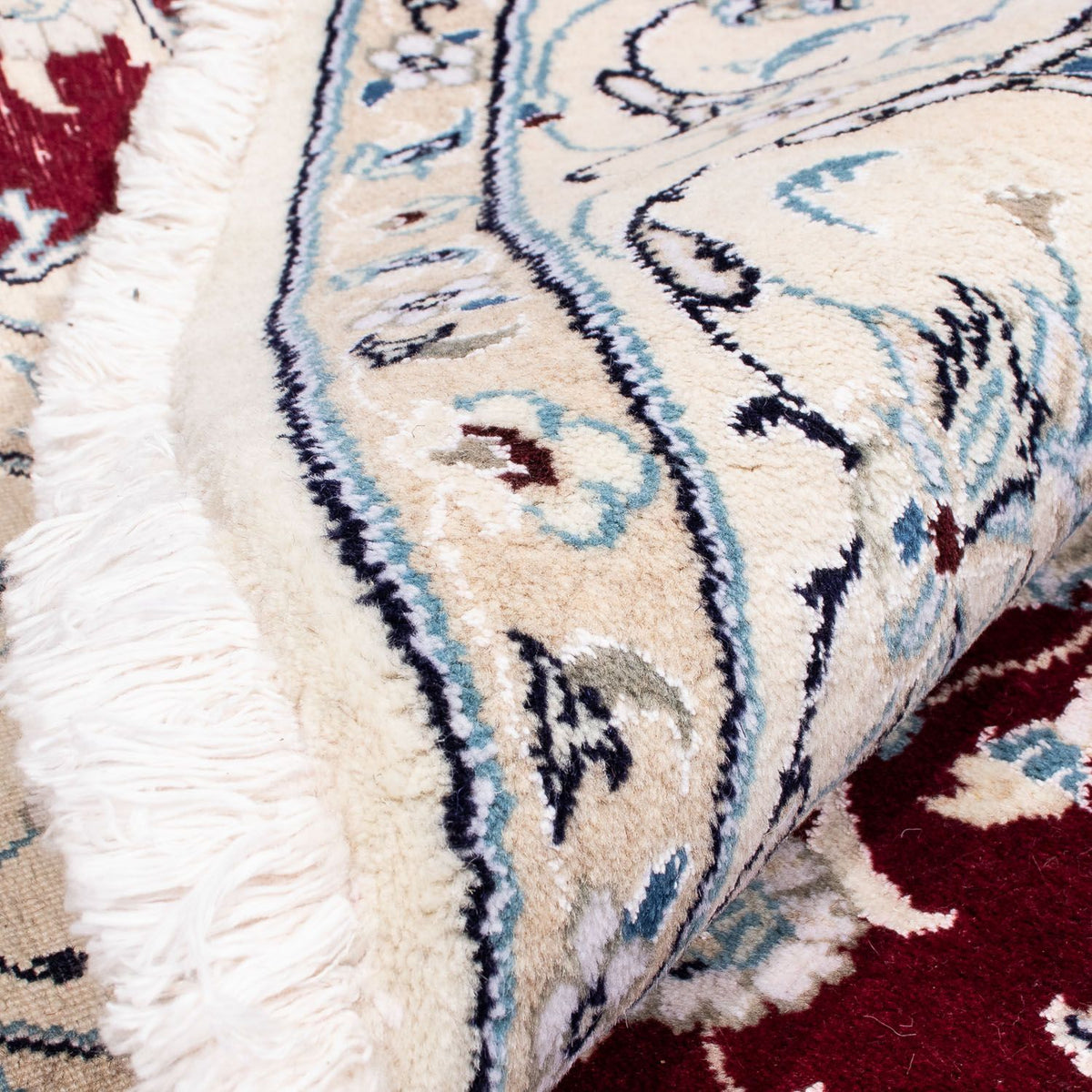 Dywan perski - Nain okrągły  - 245 x 245 cm - ciemna czerwień