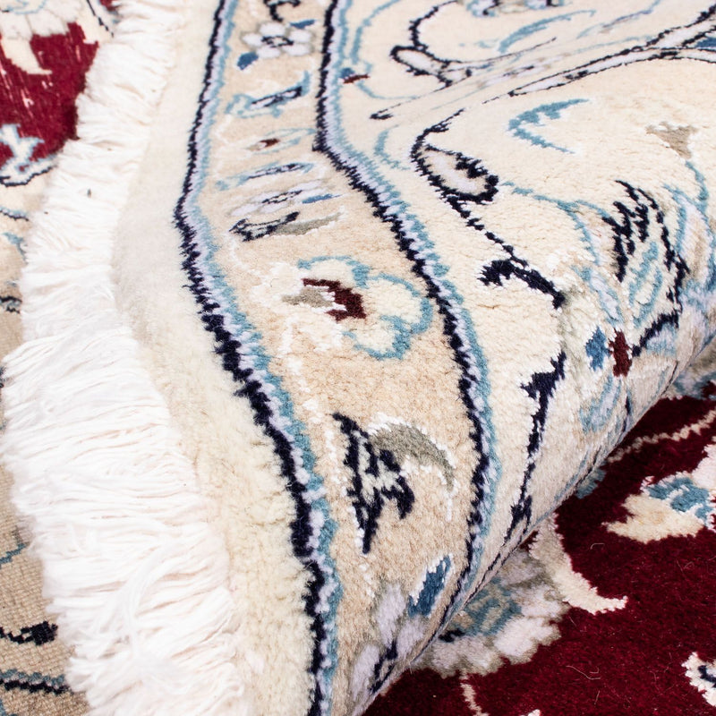 Dywan perski - Nain okrągły  - 245 x 245 cm - ciemna czerwień