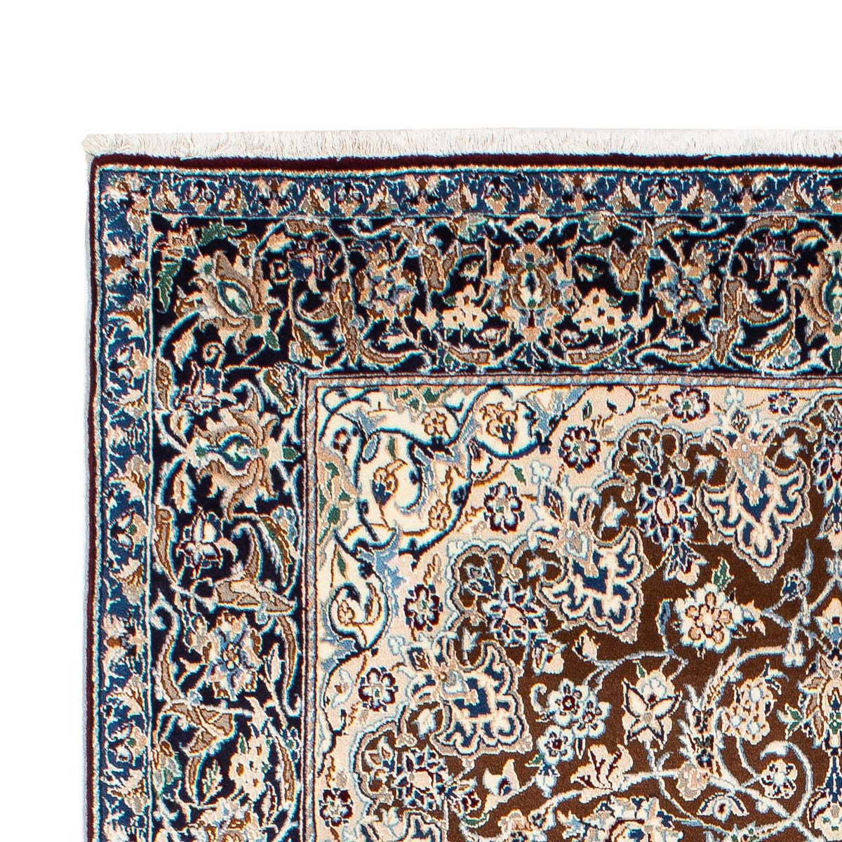 Dywan perski - Nain - Królewski - 253 x 150 cm - ciemnoniebieski