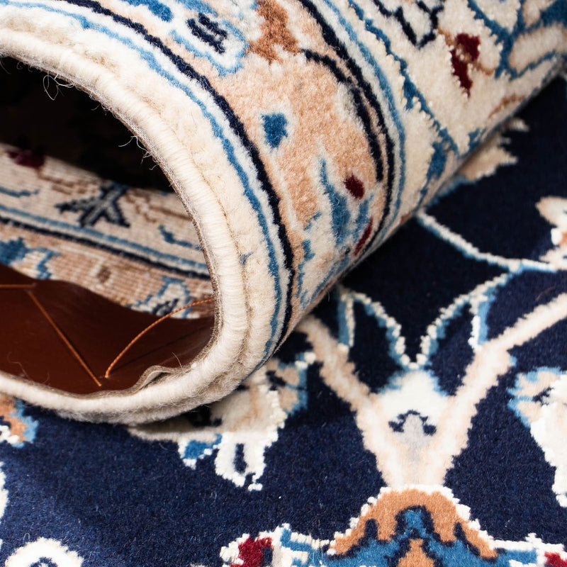 Dywan perski - Nain - Królewski - 231 x 155 cm - ciemnoniebieski