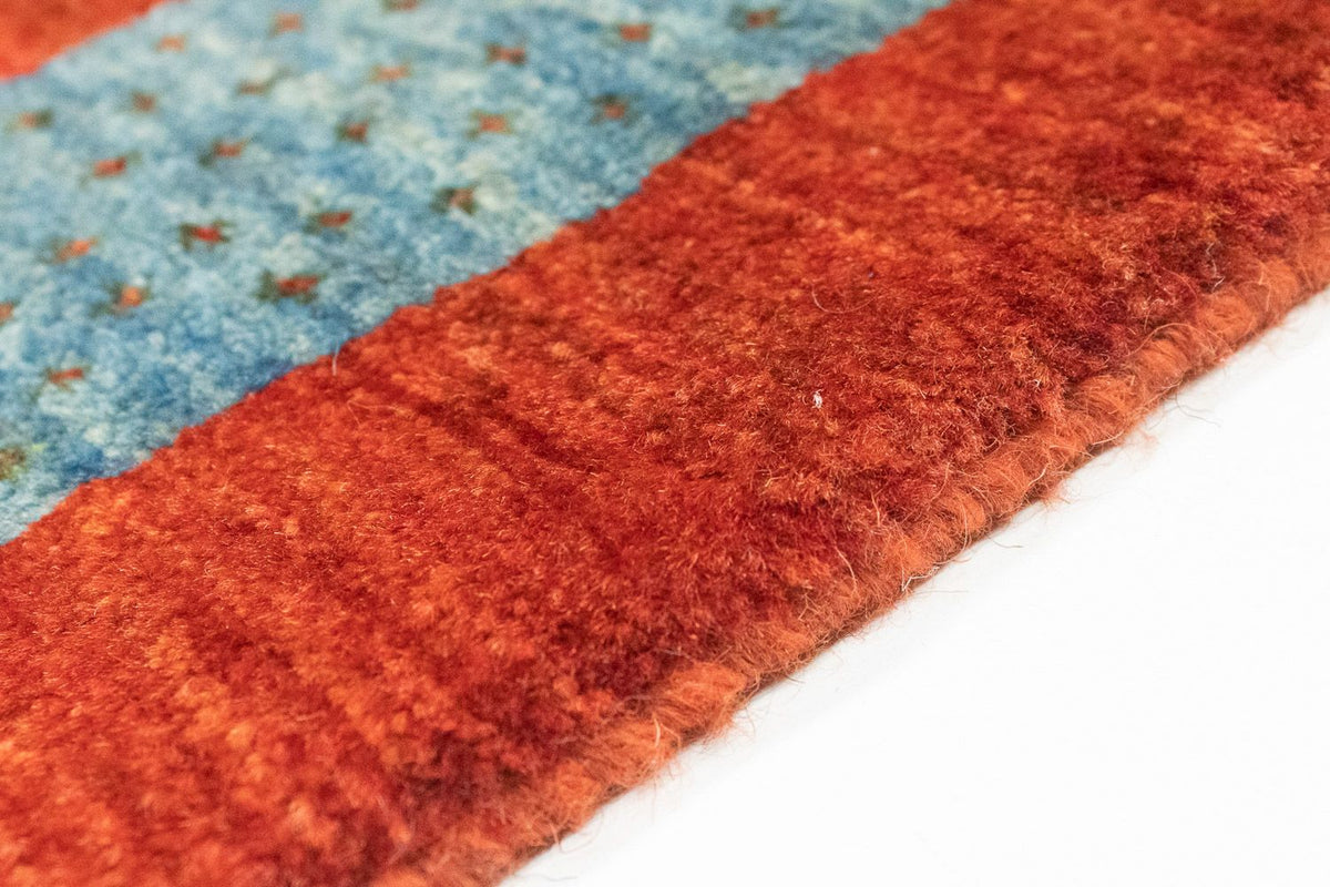 Biegacz Dywan Gabbeh - Loribaft Perski - 174 x 88 cm - czerwony