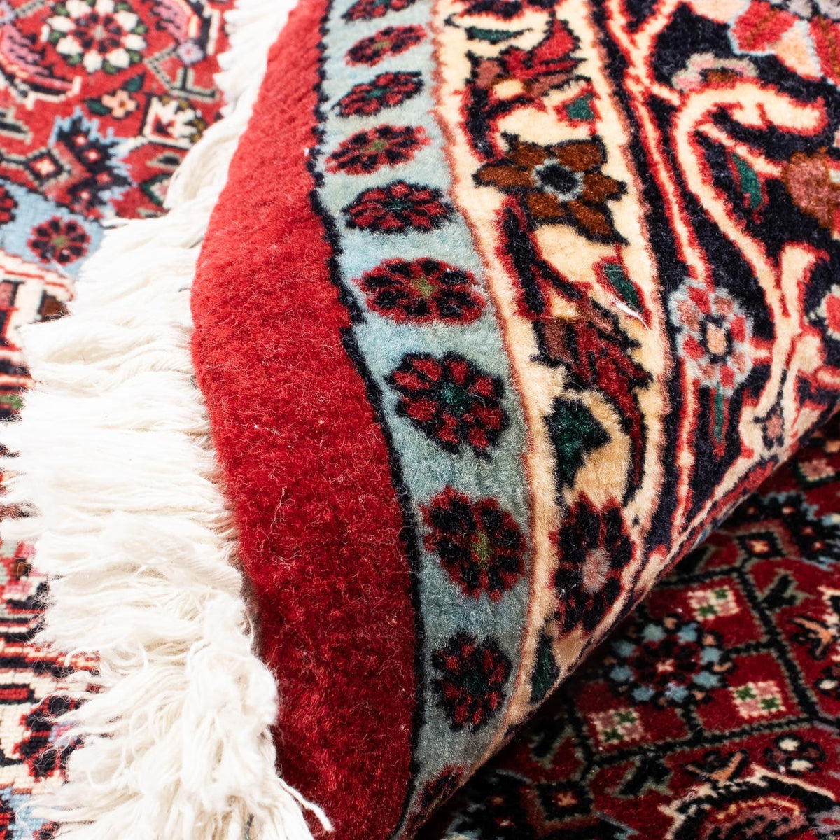 Dywan perski - Bijar okrągły  - 155 x 155 cm - ciemna czerwień