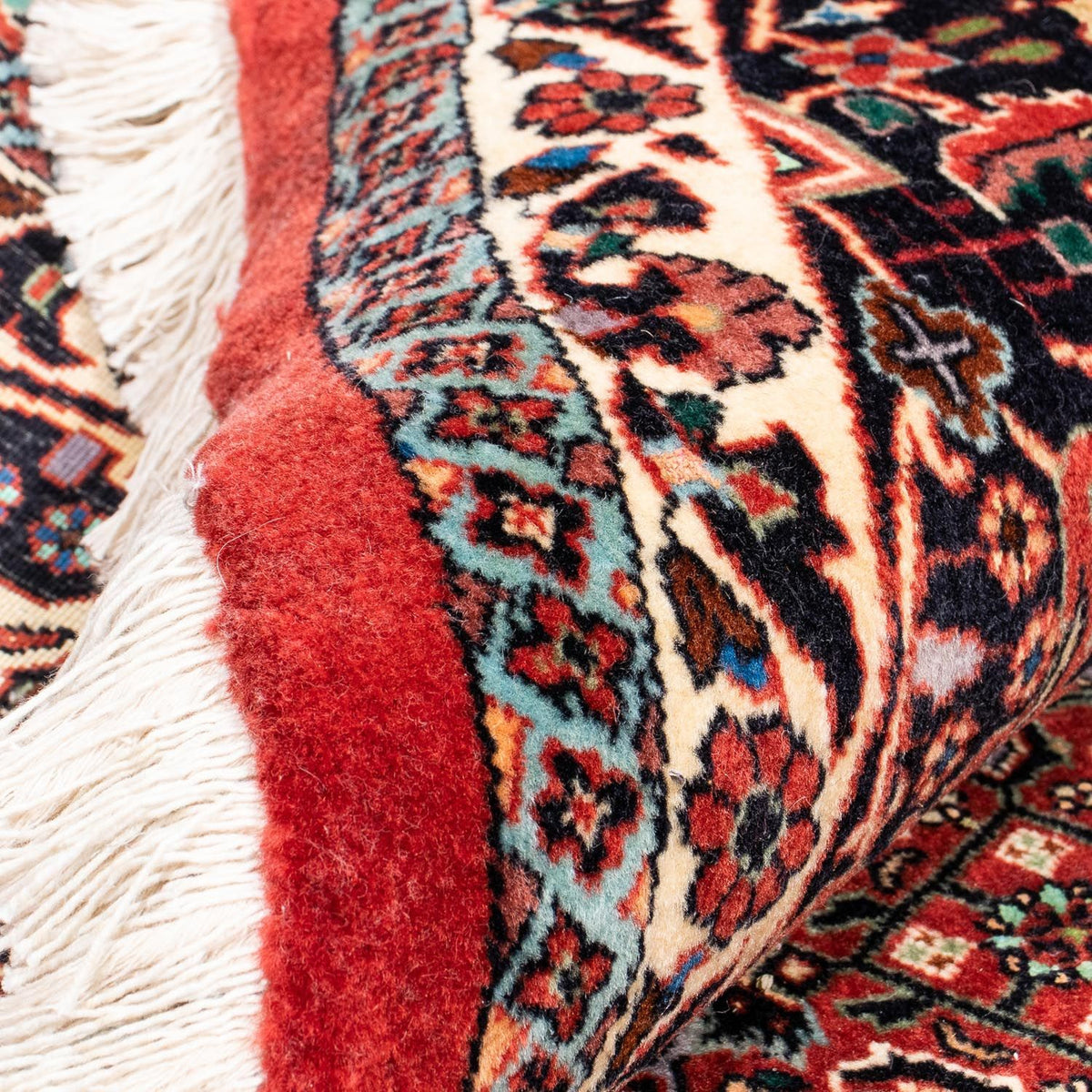 Dywan perski - Bijar okrągły  - 250 x 250 cm - ciemna czerwień