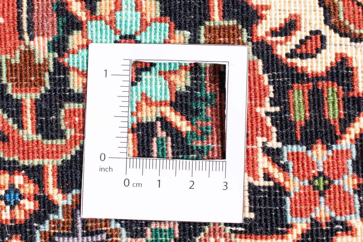 Dywan perski - Bijar okrągły  - 250 x 250 cm - ciemna czerwień