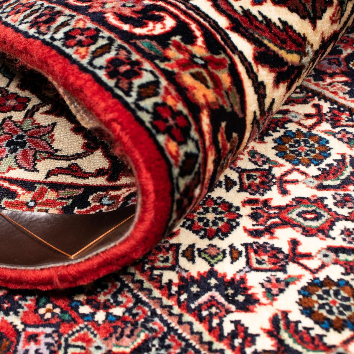 Dywan perski - Bijar - 254 x 205 cm - ciemna czerwień