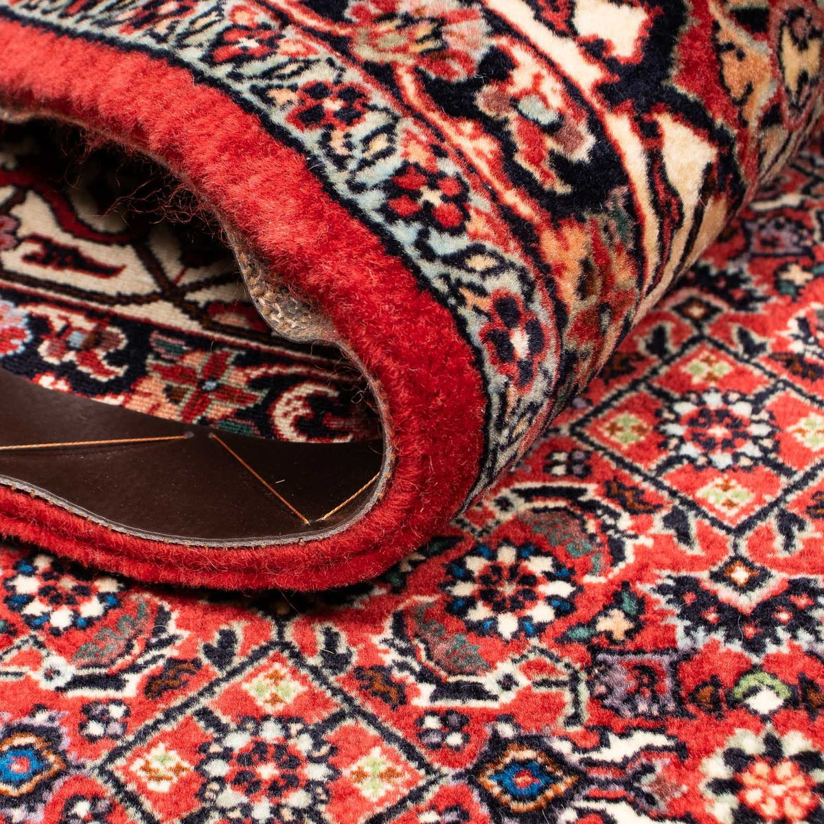 Dywan perski - Bijar - 254 x 204 cm - ciemna czerwień