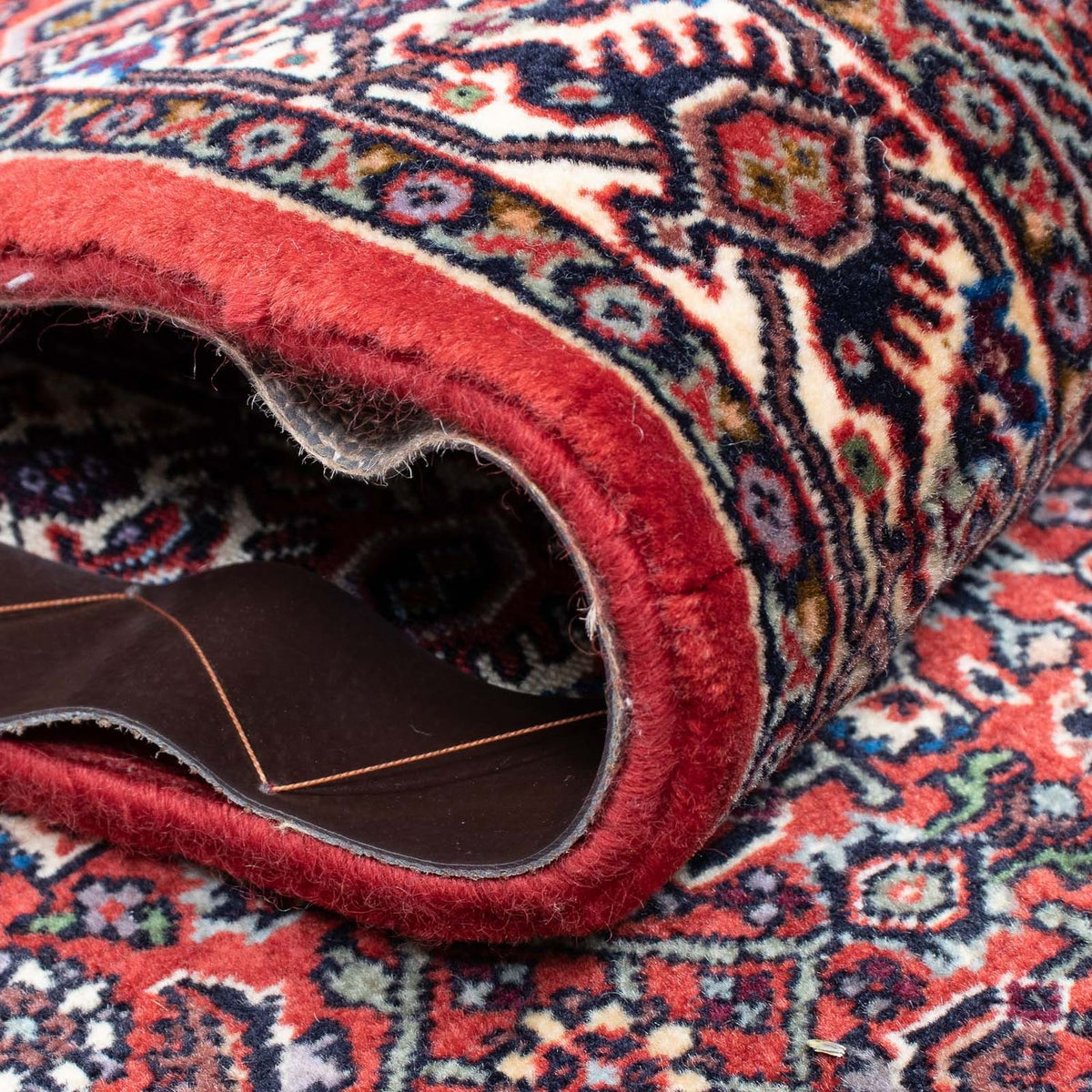 Biegacz Dywan perski - Bijar - 380 x 75 cm - ciemna czerwień