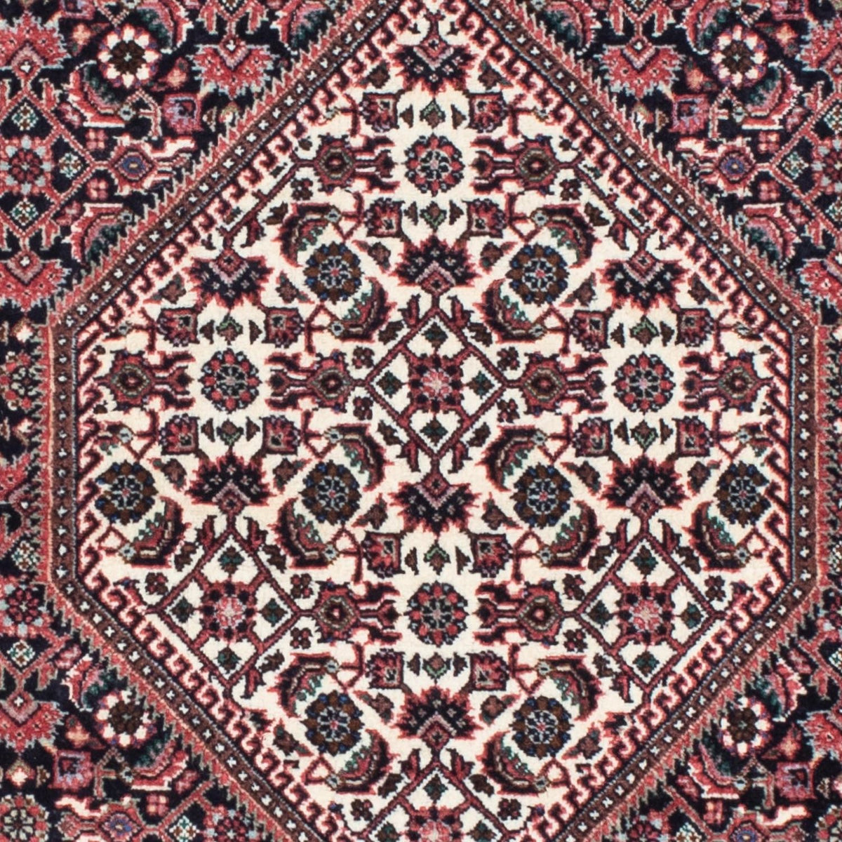 Biegacz Dywan perski - Bijar - 199 x 72 cm - ciemnoniebieski