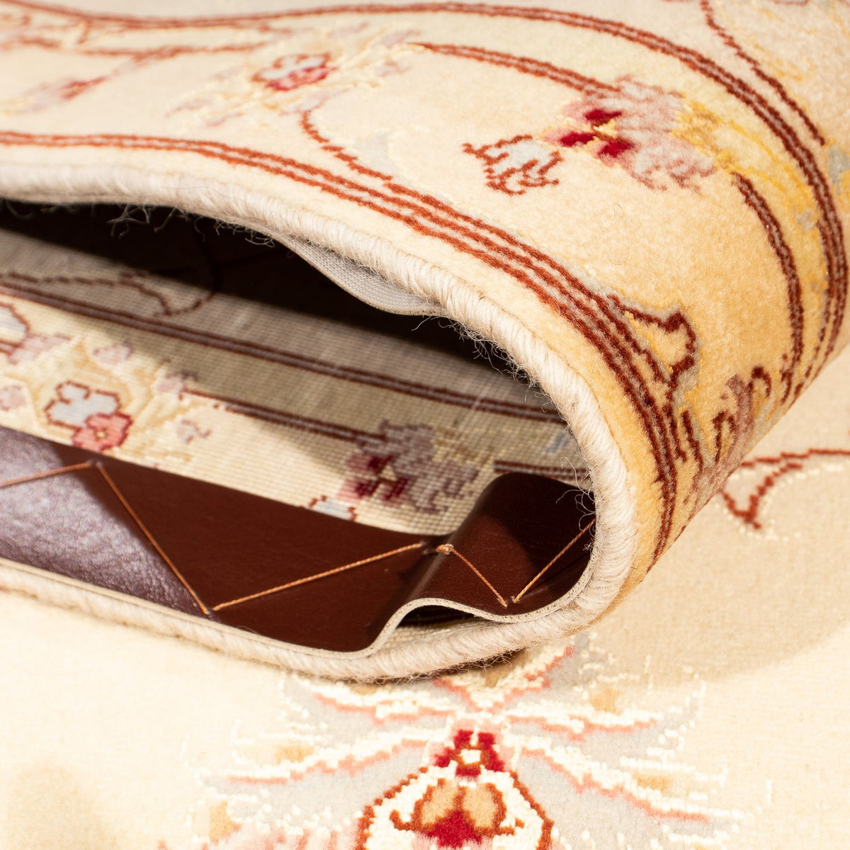 Dywan perski - Tabriz - Królewski - 256 x 200 cm - beżowy