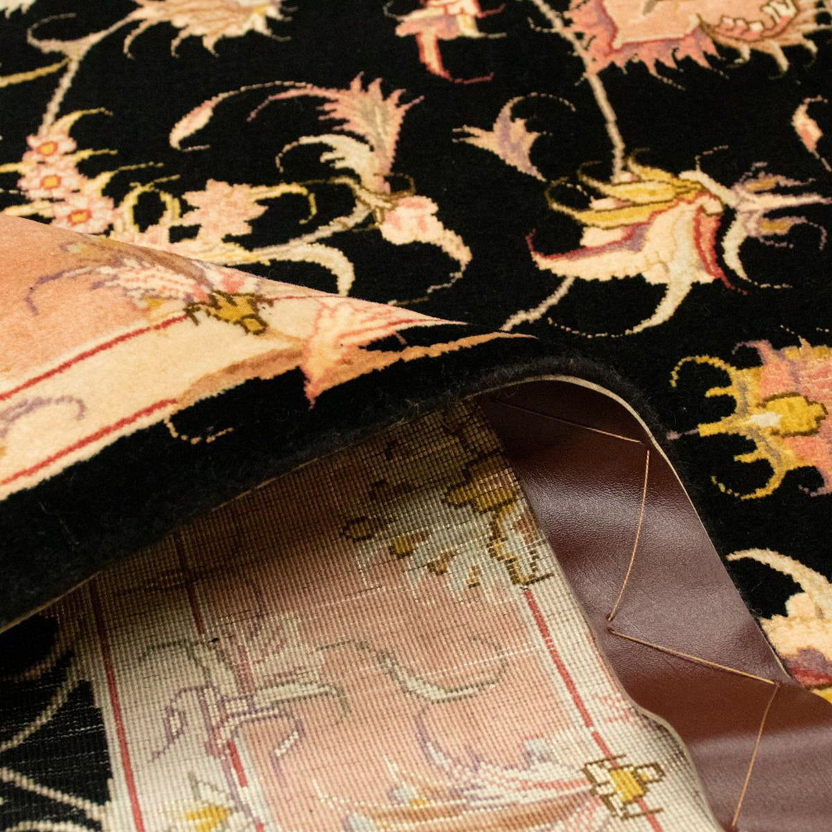 Dywan perski - Tabriz - Królewski - 154 x 105 cm - czarny