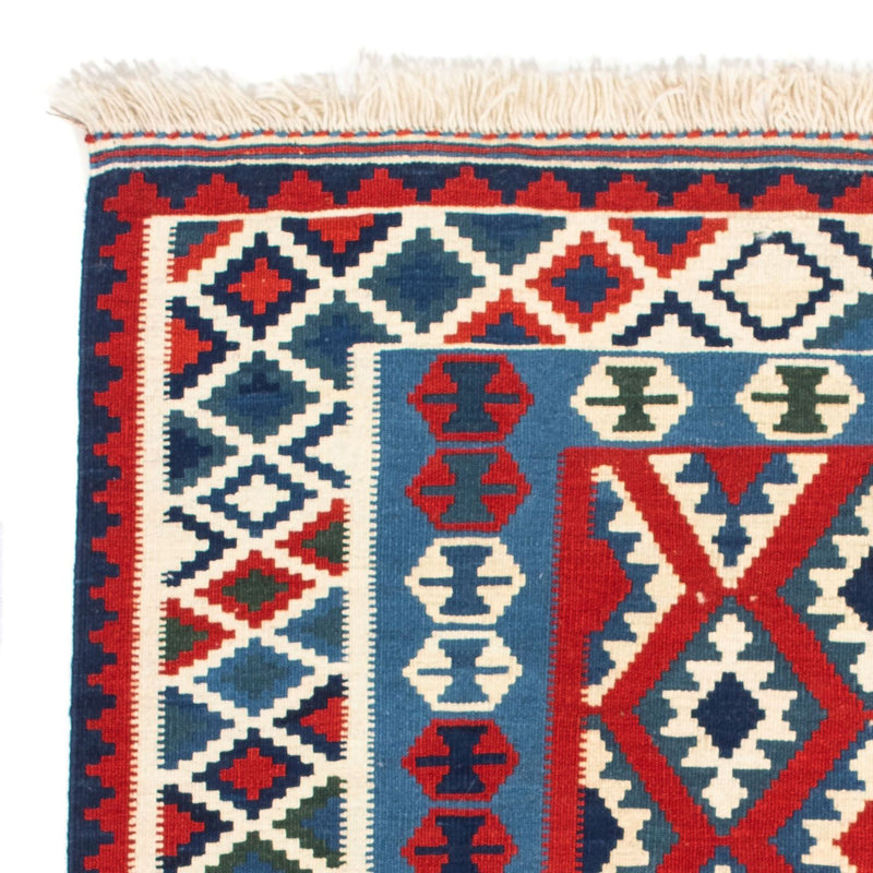 Dywan Kelim - Orientalny kwadratowy  - 104 x 103 cm - ciemna czerwień