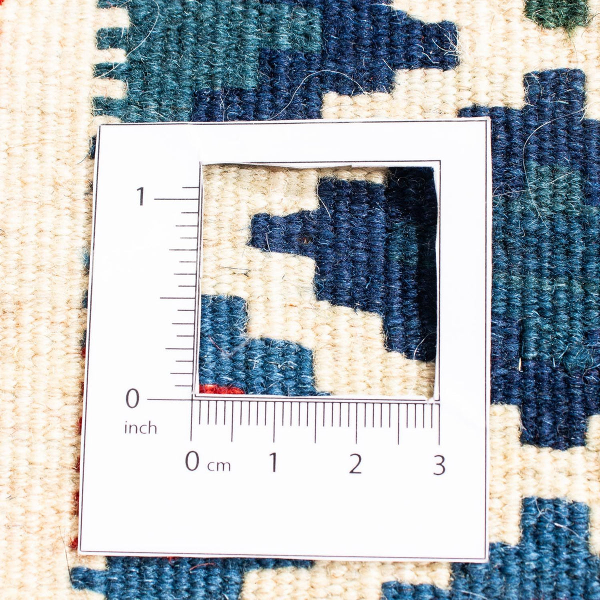 Dywan Kelim - Orientalny kwadratowy  - 104 x 103 cm - ciemna czerwień