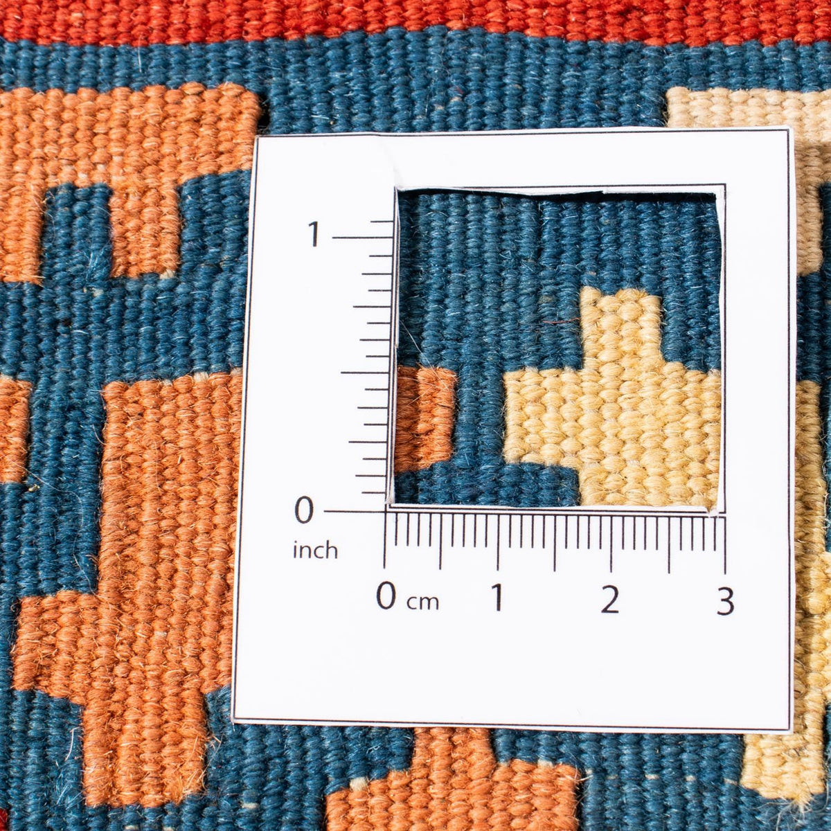 Dywan Kelim - Orientalny kwadratowy  - 105 x 101 cm - czerwony