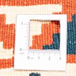 Dywan Kelim - Orientalny kwadratowy  - 104 x 102 cm - ciemna czerwień